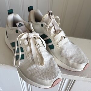 Adidas EQ21 Run Sneakers Womens 7.5 White Green Running Shoes ID1950 Bounce